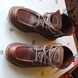 Dickies Dark Brown Welt Toe Leather Work Boots. Size 11